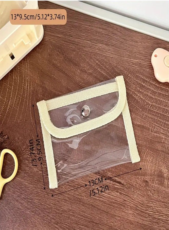 GadgetBite small money transparent bag, Waterproof,Mini Card Storage Bag Cute Clear PVC Mini Pouch Purse,Wallets,Cute Headphone, Data Cables For MultiPurpose.(White, Pack of 1) - Image 4